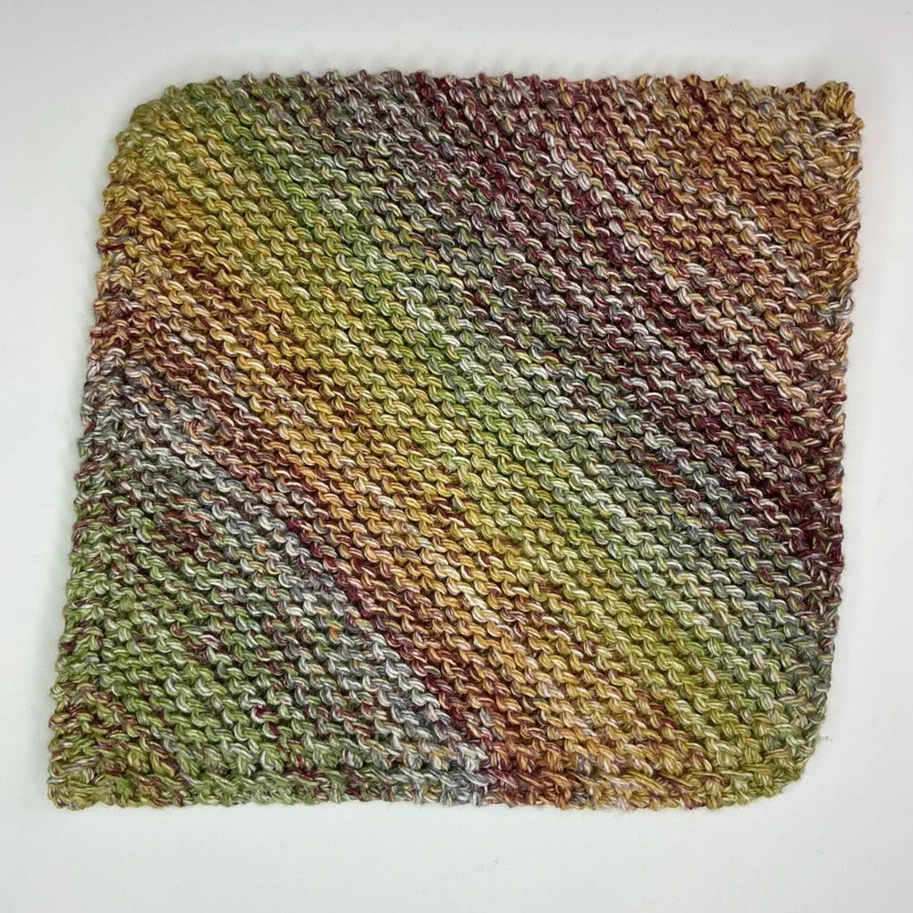 Handmade Nepalese Spices Knit Dishcloth Set Unisex OS 2PK 100% Cotton Farmhouse